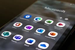 a close up of a microsoft app on a cell phone .